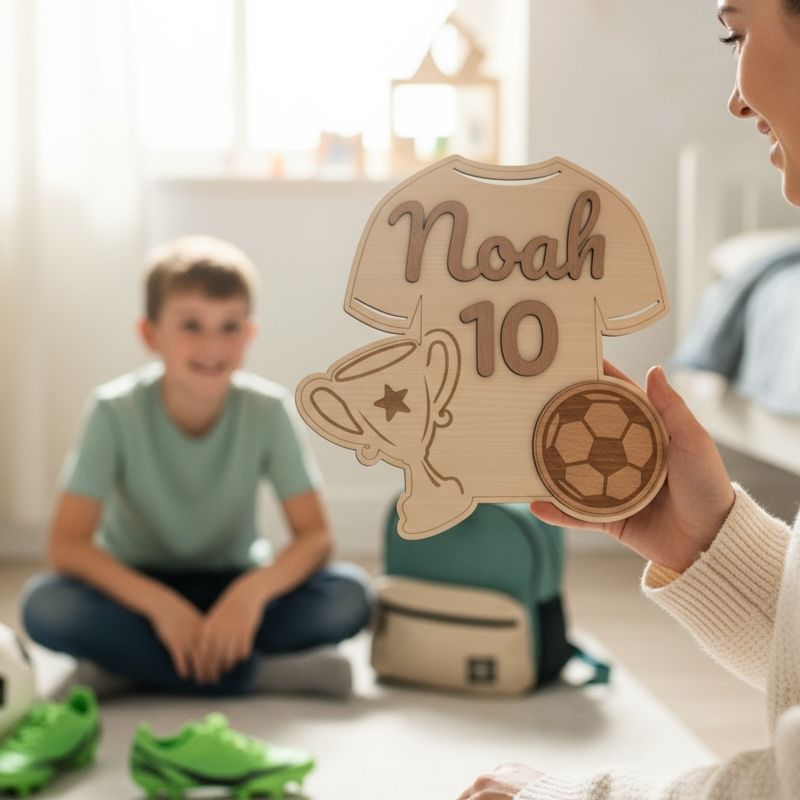 Prénom à graver sur bois, Maillot de Foot