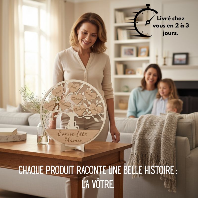 Arbre généalogique personnalisé en bois