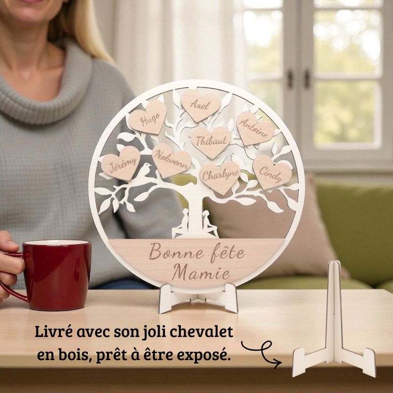 Arbre généalogique personnalisé en bois