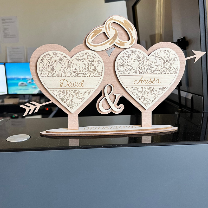 décoration en bois pour les amoureux