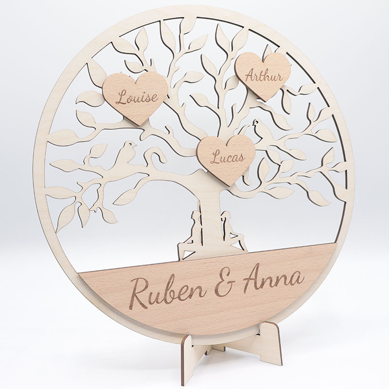 arbre genealogique en bois