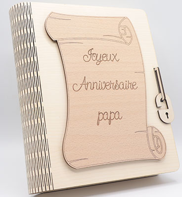 coffret livre en bois