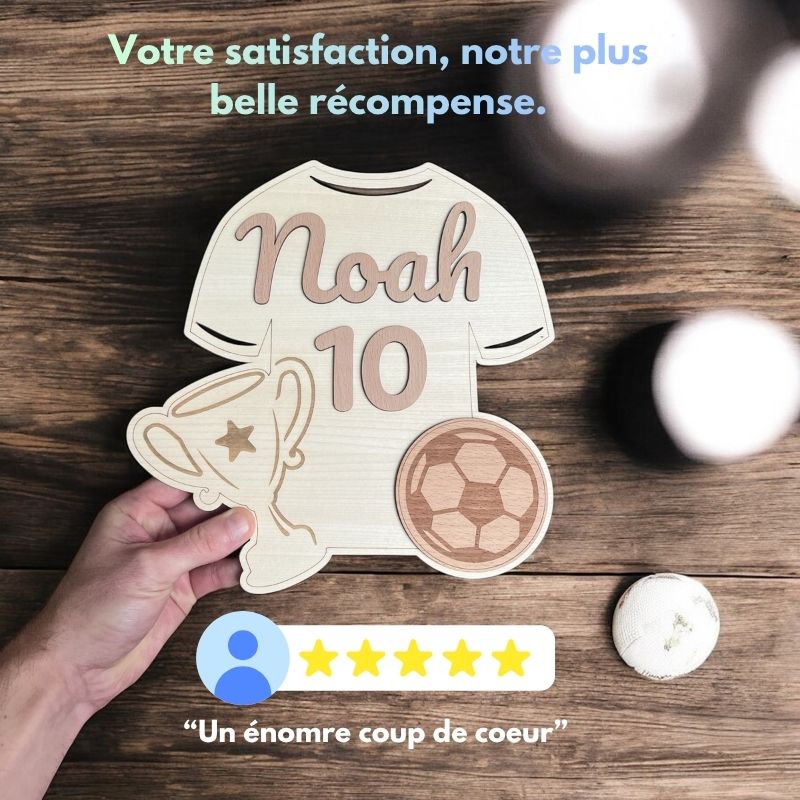 Prénom à graver sur bois, Maillot de Foot