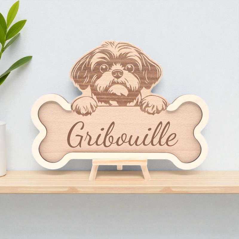 Os bois gravé, Shih tsu