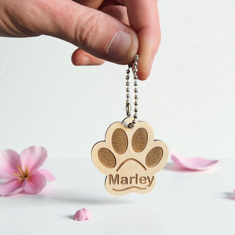 Porte clé personnaliser en bois - Animaux