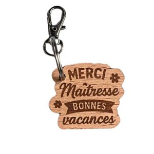 Porte-clés en Bois Personnalisé - Vacances