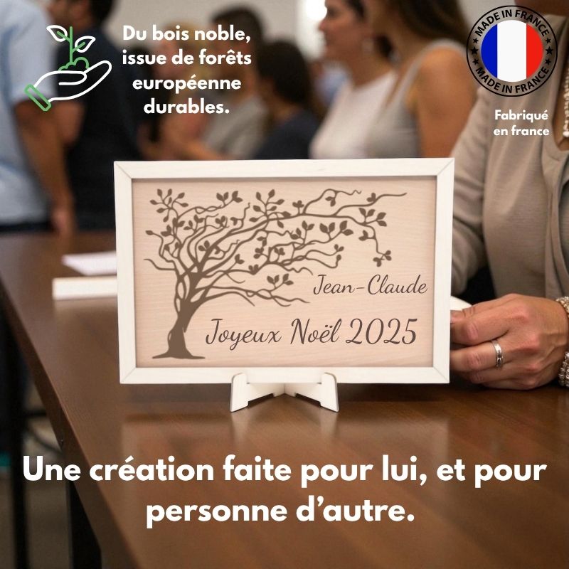 Arbre de vie personnalisé en bois - Cadre 30x20 cm