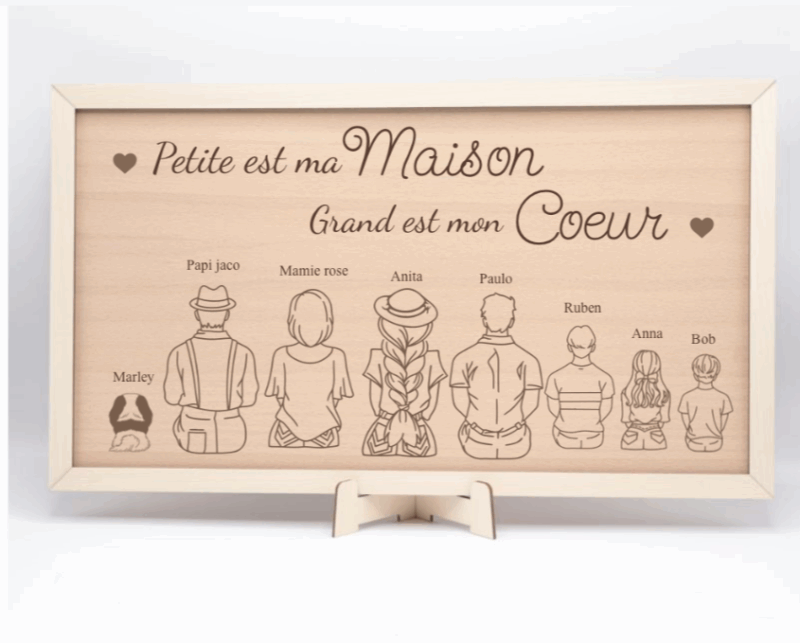 Cadre en Bois Personnalisable – 45 X 25 cm