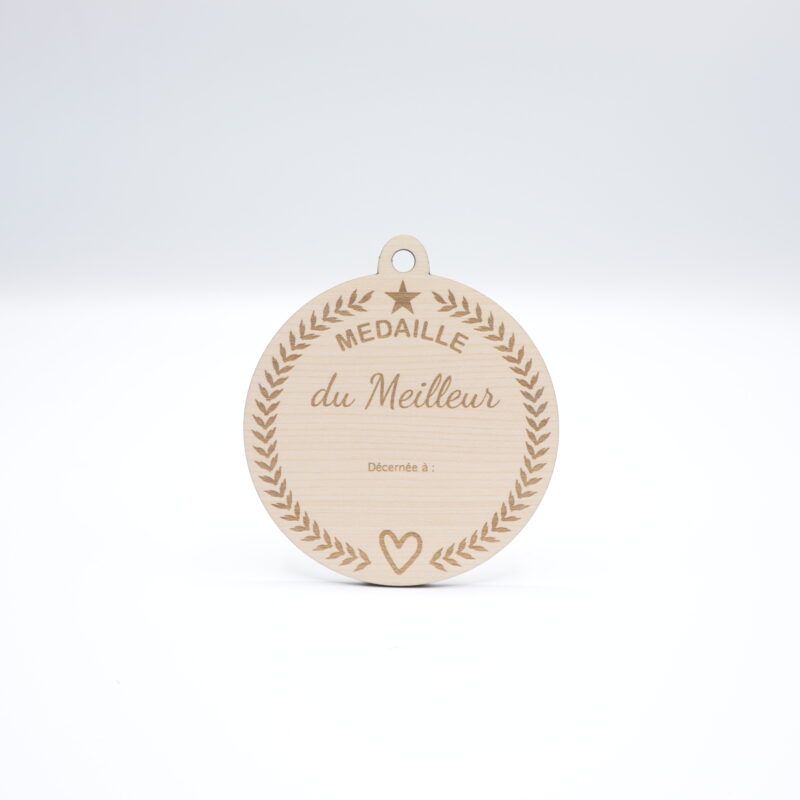 Médaille personnalisée en bois