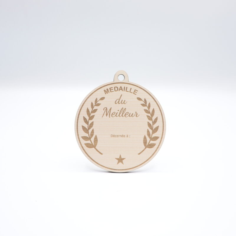 Médaille personnalisée en bois