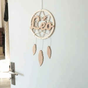 Attrape-rêve personnalisable en Bois, prénom