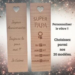 Marque-page en bois personnalisé – Scrabble