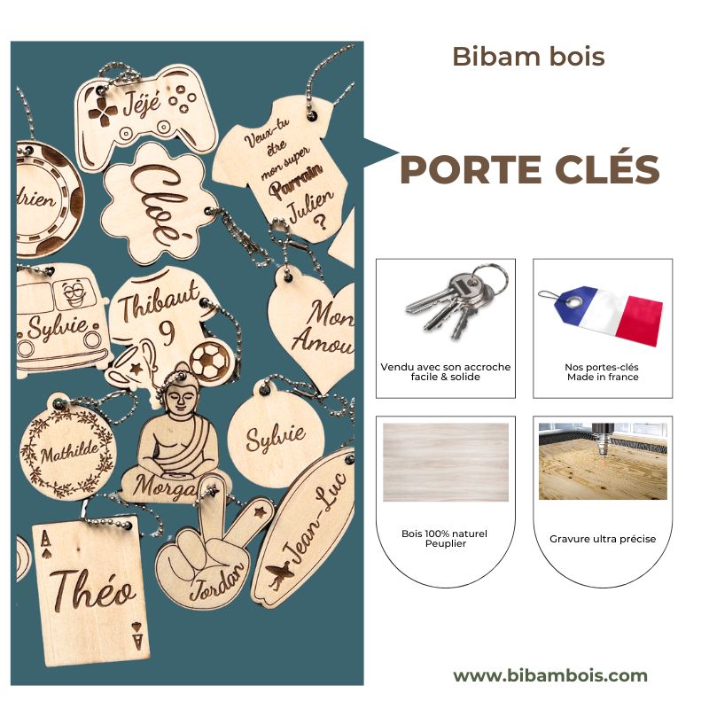 Porte clé en bois — Van