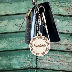 Porte-Clés en Bois Personnalisé – Love