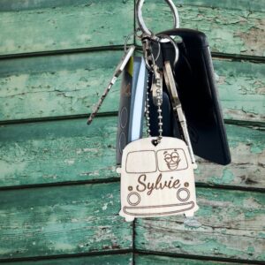 Porte clé en bois — Van