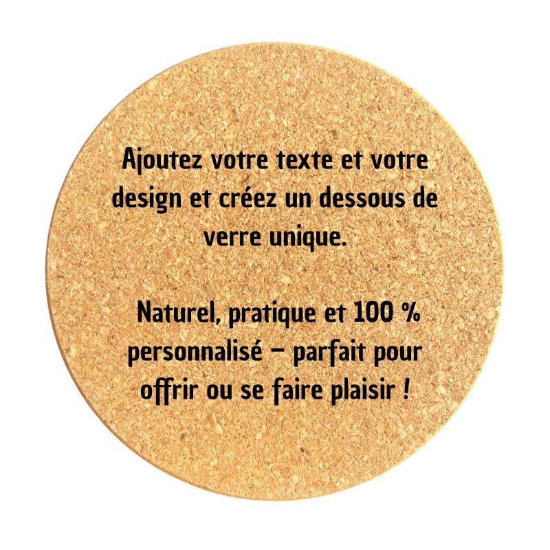 Dessous de verre en liège personnalisables - X4