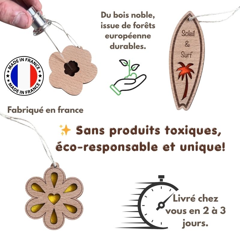Diffuseur de parfum en bois personnalisé – Surf
