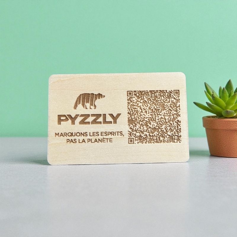 Carte de visite en bois