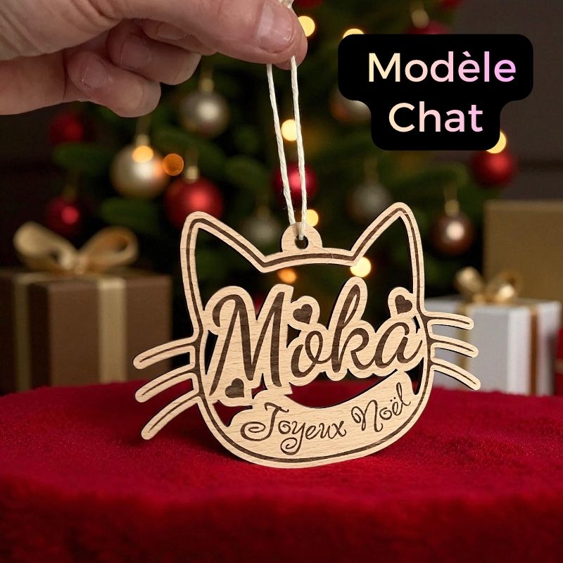 Boule de Noël Personnaliser, Chat & Chien