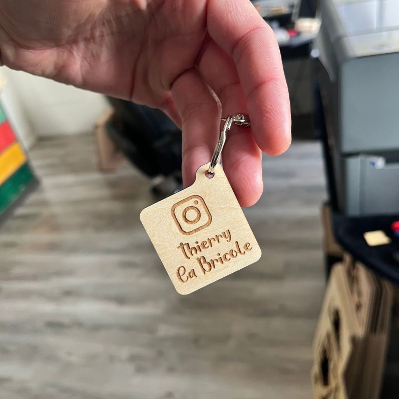 Porte-clé personnalisé avec QR Code