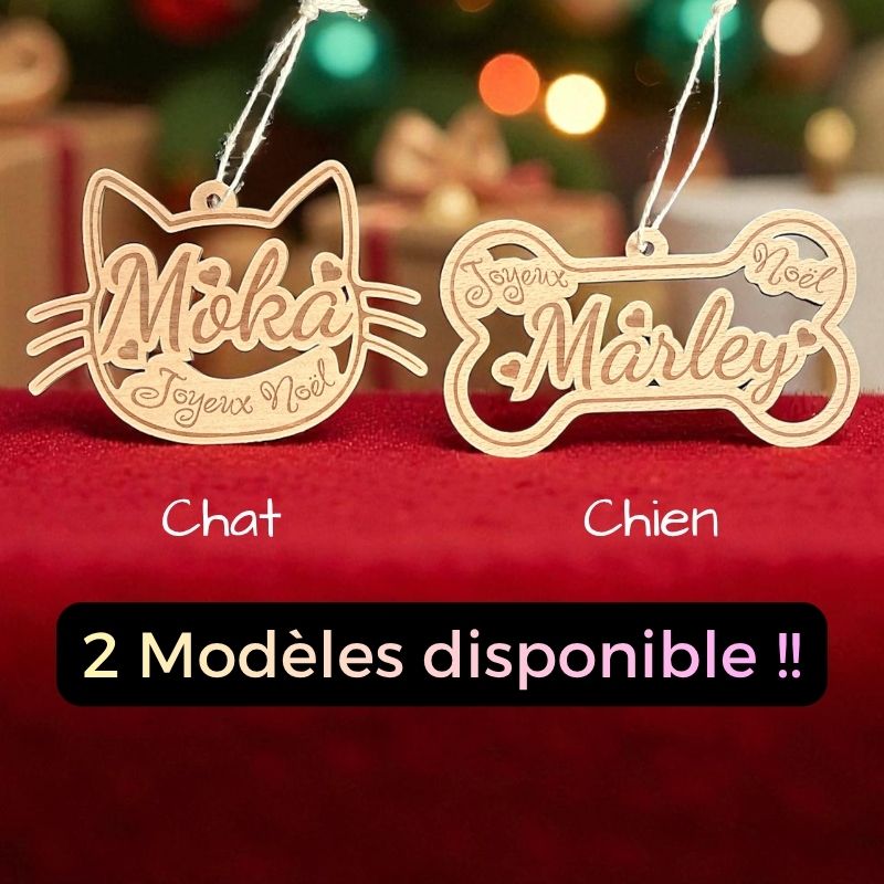 Boule de Noël Personnaliser, Chat & Chien