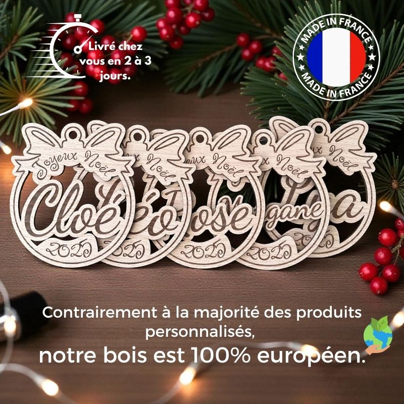 Boule de Noël Personnaliser pour Cadeaux Uniques