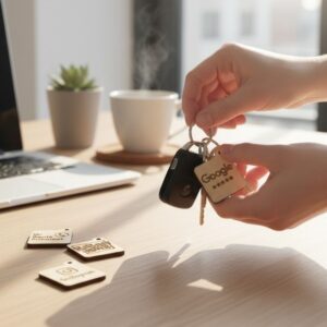 Porte-clé personnalisé avec QR Code