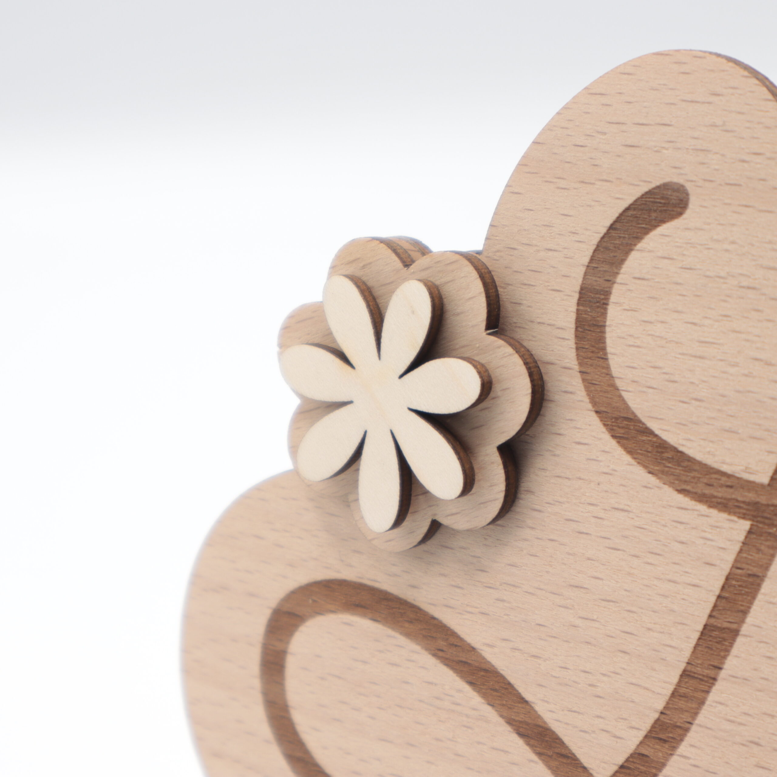 Prénom en Bois Personnalisé avec Fleurs – Décoration Murale Personnalisée