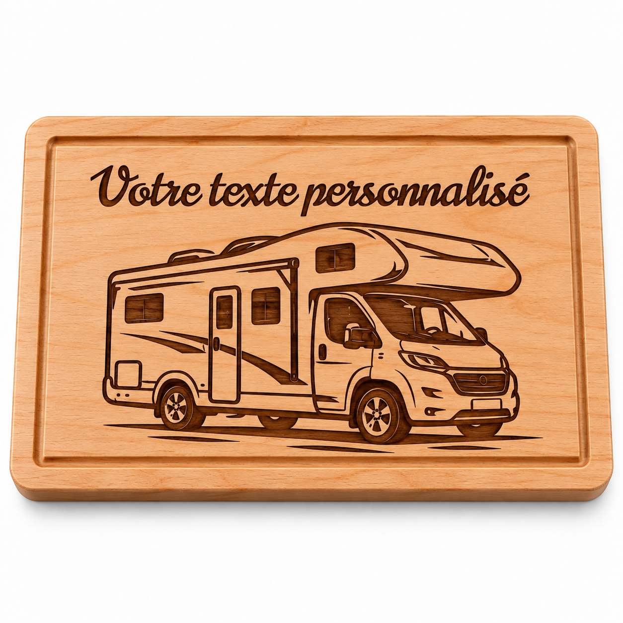 Planche à découper personnalisée Camping-car – Cadeau Camping-car gravé en bois